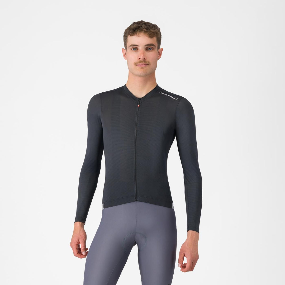 Jersey Castelli Espresso 2 manga larga negro - Monalcl
