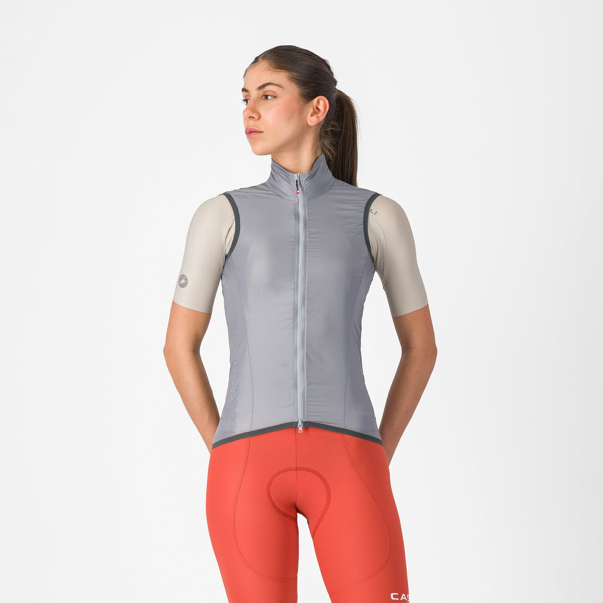 Chaleco Castelli Aria 2 mujer color gris plata - Monalcl