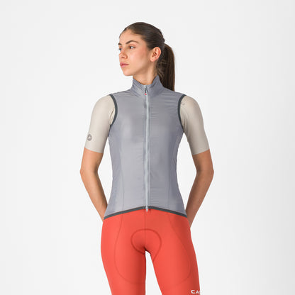 Chaleco Castelli Aria 2 mujer color gris plata - Monalcl