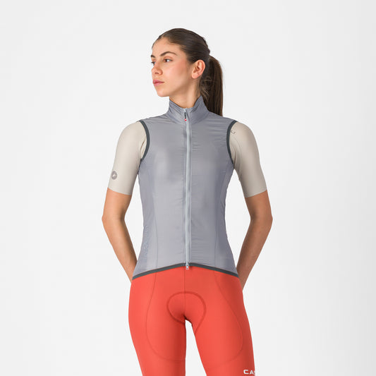 Chaleco Castelli Aria 2 mujer color gris plata - Monalcl