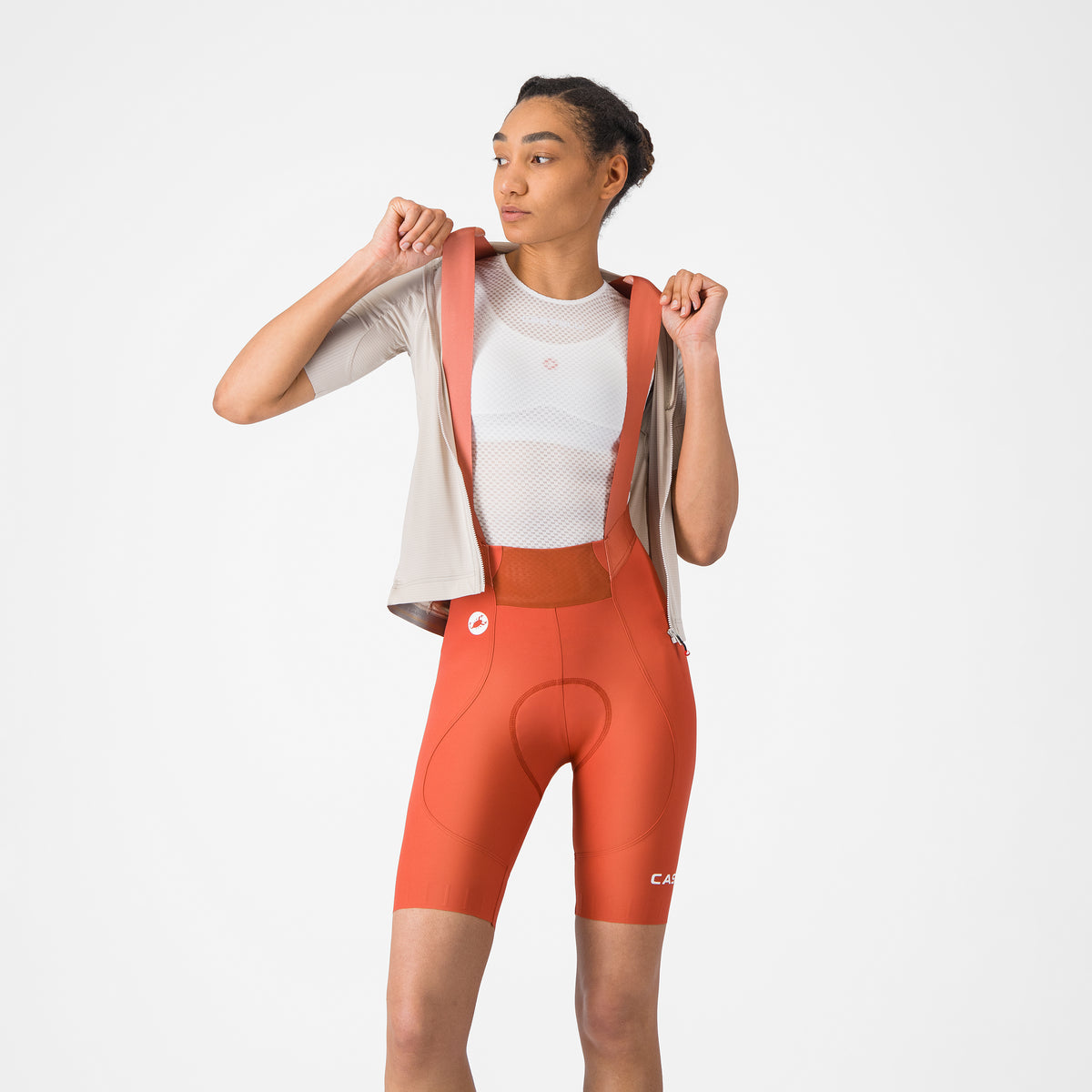 Bibshort Castelli Espresso 2 mujer color Paprika - Monalcl