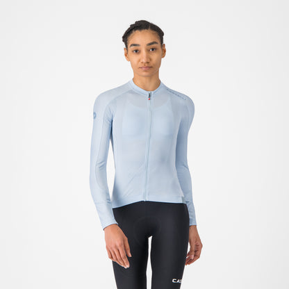 Jersey Castelli Espresso 2 manga larga mujer color Winter Sky - Monalcl