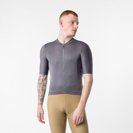 Jersey Castelli Espresso 2 color gris humo - Monalcl
