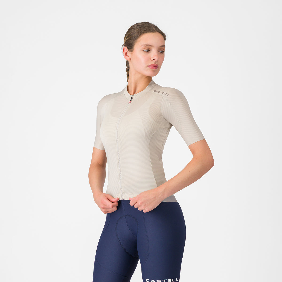 Jersey Castelli Espresso 2 mujer color Silver Moon - Monalcl