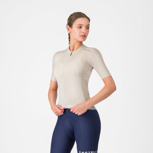 Jersey Castelli Espresso 2 mujer color Silver Moon - Monalcl