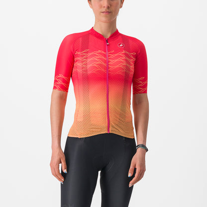 Jersey Castelli Climber's 2.0 mujer color Hibiscus - Monalcl